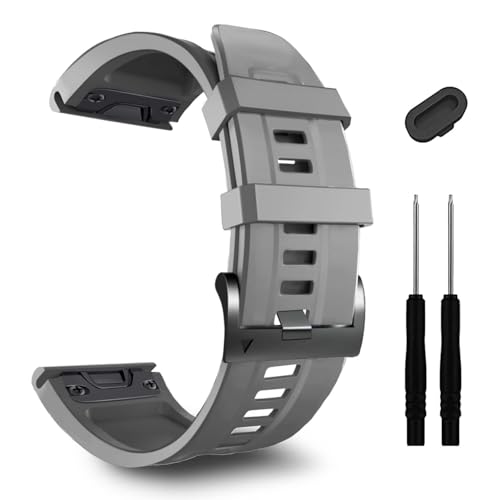26mm Uhrenband ， für geeignet für Garmin Fenix 7x Pro Epix Pro 51mm Fenix 6x Uhrenband Fenix 5x plus Silikon Armband Fenix 6x Pro Abstieg MK2i MK3I 51mm SmartWatch Armband von KCHSRKHXC