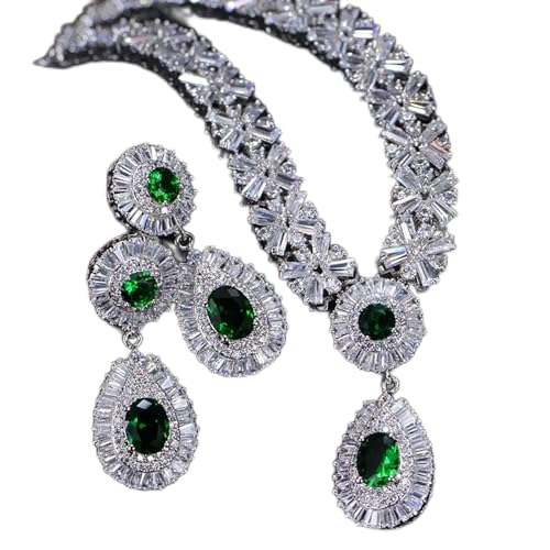 6 Farben Perlen Big Red Green Blue Zirkonia Damen Schmuck-Sets für Abendparty 6 Farben Perlen Big Red Green Blue Zirkonia Damen Schmuck-Sets für Abendparty von KCHSRKHXC
