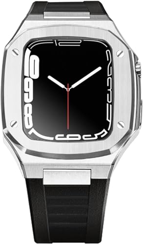 For 8 7 6 5 4 SE 41/44/45mm Stainless Steel Watch Case Band Modification Kit，Light Duty Rugged Watchband ProtectiveKit Accessories von KCHSRKHXC