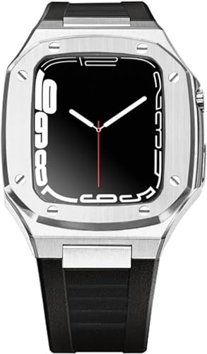 For 8 7 6 5 4 SE 41/44/45mm Stainless Steel Watch Case Band Modification Kit，Light Duty Rugged Watchband ProtectiveKit Accessories von KCHSRKHXC