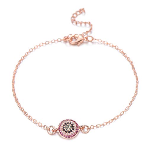 Herrliche Böse Auge Charme Multi Cubic Zirronia Kette für Damen Damen Modischer Schmuck BINDIND Geburtstagsgeschenk von KCHSRKHXC