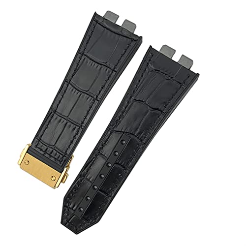 KCHSRKHXC 17 * 27mm Leather Rubber Silicone Watchband For Big Bang 42mm 441 440 Calfskin Quick Release Watch Strap von KCHSRKHXC