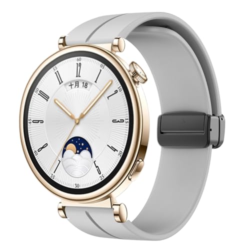 KCHSRKHXC 18mm Magnetschnalle -Gurt zum Uhren GT 41mm Ersatz Armband Sport Silikongürtel Correa Armband GT4 Uhrenband von KCHSRKHXC