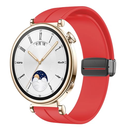 KCHSRKHXC 18mm Magnetschnalle -Gurt zum Uhren GT 41mm Ersatz Armband Sport Silikongürtel Correa Armband GT4 Uhrenband von KCHSRKHXC