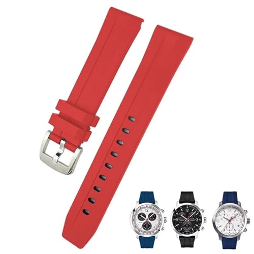 KCHSRKHXC 19mm 20mm Uhrenband für geeignet für Tissot T114417 T114 Weiche Gummi -Silikon -Uhr -Gurt -Schmetterlingsriss wasserdichte Sportarmbänder von KCHSRKHXC