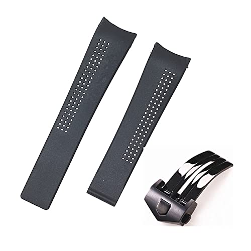 KCHSRKHXC 20mm 22mm Gummi Silicone Sport Edition Uhrenband kompatibel mit Serien -Männern Band Uhrengurt atmungsaktives Handgelenk Armband Gürtel F1 von KCHSRKHXC