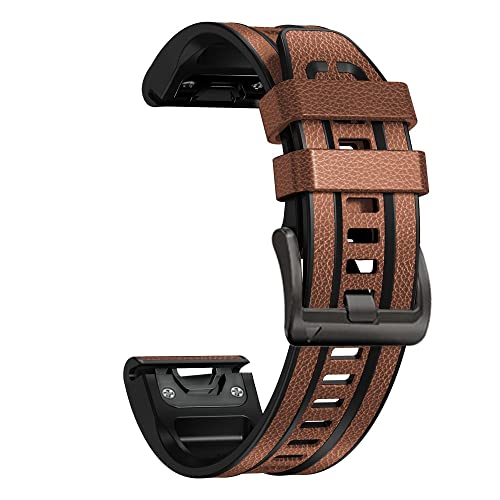 KCHSRKHXC 22 26mm Quickfit Smart Watch Straps For Fenix 7 7X 6 6X Pro 5X 5 Plus 3HR 9455 Leather+Silicone Wrist Watchbands Bracelet KCHSRKHXC 22 26mm Quickfit Smart Watch Straps For Fenix 7 7X 6 6X Pro 5X 5 Plus 3HR 9455 Leather+Silicone Wrist Watchbands Bracelet von KCHSRKHXC
