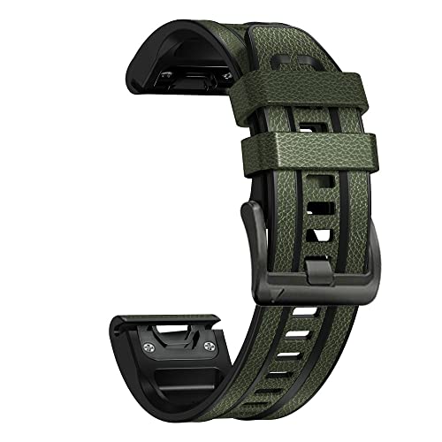 KCHSRKHXC 22 26mm Quickfit Smart Watch Straps For Fenix 7 7X 6 6X Pro 5X 5 Plus 3HR 9455 Leather+Silicone Wrist Watchbands Bracelet KCHSRKHXC 22 26mm Quickfit Smart Watch Straps For Fenix 7 7X 6 6X Pro 5X 5 Plus 3HR 9455 Leather+Silicone Wrist Watchbands Bracelet von KCHSRKHXC