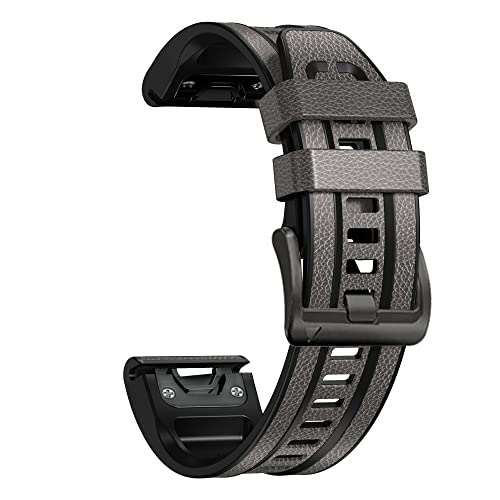 KCHSRKHXC 22 26mm Quickfit Smart Watch Straps For Fenix 7 7X 6 6X Pro 5X 5 Plus 3HR 9455 Leather+Silicone Wrist Watchbands Bracelet KCHSRKHXC 22 26mm Quickfit Smart Watch Straps For Fenix 7 7X 6 6X Pro 5X 5 Plus 3HR 9455 Leather+Silicone Wrist Watchbands Bracelet von KCHSRKHXC