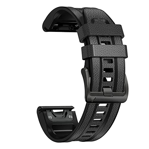 KCHSRKHXC 22 26mm Quickfit Smart Watch Straps For Fenix 7 7X 6 6X Pro 5X 5 Plus 3HR 9455 Leather+Silicone Wrist Watchbands Bracelet KCHSRKHXC 22 26mm Quickfit Smart Watch Straps For Fenix 7 7X 6 6X Pro 5X 5 Plus 3HR 9455 Leather+Silicone Wrist Watchbands Bracelet von KCHSRKHXC