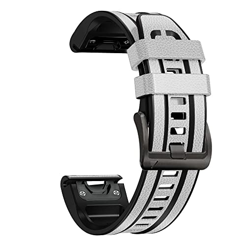 KCHSRKHXC 22 26mm Quickfit Smart Watch Straps For Fenix 7 7X 6 6X Pro 5X 5 Plus 3HR 9455 Leather+Silicone Wrist Watchbands Bracelet KCHSRKHXC 22 26mm Quickfit Smart Watch Straps For Fenix 7 7X 6 6X Pro 5X 5 Plus 3HR 9455 Leather+Silicone Wrist Watchbands Bracelet von KCHSRKHXC