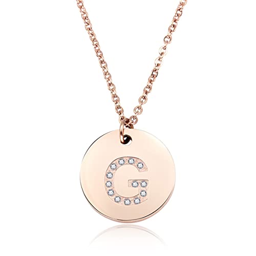 KCHSRKHXC 26 Buchstaben Halskette Frauen silbrig plattiert runde Kristall Alphabet Anhänger Choker Mode Schmuck Neues Geschenk an Mädchen KCHSRKHXC 26 Buchstaben Halskette Frauen silbrig plattiert runde Kristall Alphabet Anhänger Choker Mode Schmuck Neues Geschenk an Mädchen von KCHSRKHXC