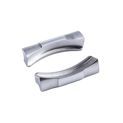 KCHSRKHXC 2pcs 20mm gebogene Endlink Endlink nur für Uhrband für U -Boot -Uhr -Wachband Gummi -Leder -Leder -Gurt nahtlose Verbindung (Farbe: Gold, Größe: 20 mm) von KCHSRKHXC