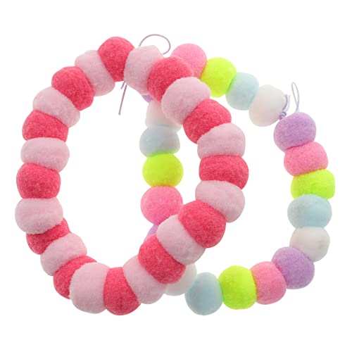 KCHSRKHXC 2pcs Hunde Geburtstagsband Set Welpe Halshälfte Hundeplüschkugel Halskette Haustier Plüschkugel Halskette von KCHSRKHXC