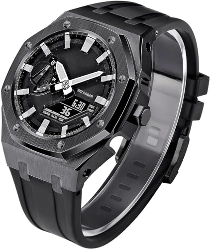 KCHSRKHXC 5th Gen Metal Watch Case+Rubber Band Mod Kit,For GM2100 Ga2100/GA2110 Stainless Steel Bezel Strap Modfication Men's Watch Modding Replacement Accessories Set KCHSRKHXC 5th Gen Metal Watch Case+Rubber Band Mod Kit,For GM2100 Ga2100/GA2110 Stainless Steel Bezel Strap Modfication Men's Watch Modding Replacement Accessories Set von KCHSRKHXC