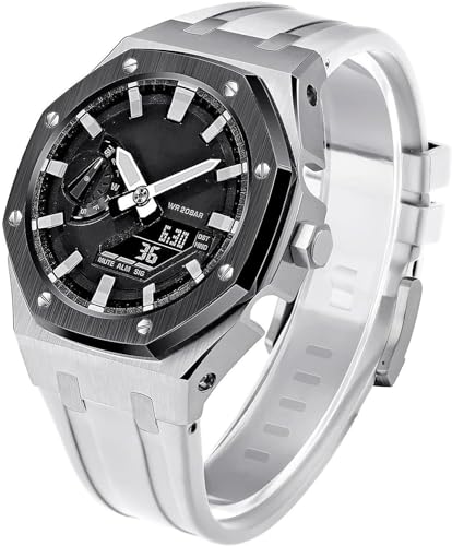 KCHSRKHXC 5th Gen Metal Watch Case+Rubber Band Mod Kit,For GM2100 Ga2100/GA2110 Stainless Steel Bezel Strap Modfication Men's Watch Modding Replacement Accessories Set KCHSRKHXC 5th Gen Metal Watch Case+Rubber Band Mod Kit,For GM2100 Ga2100/GA2110 Stainless Steel Bezel Strap Modfication Men's Watch Modding Replacement Accessories Set von KCHSRKHXC