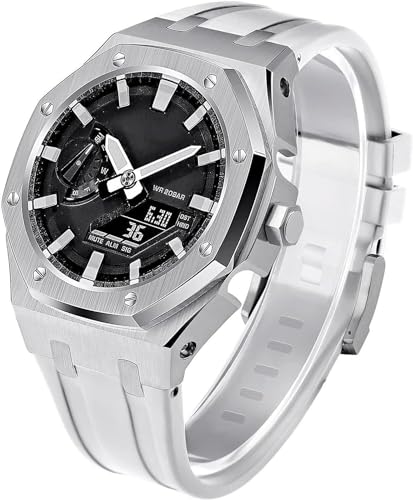 KCHSRKHXC 5th Gen Metal Watch Case+Rubber Band Mod Kit,For GM2100 Ga2100/GA2110 Stainless Steel Bezel Strap Modfication Men's Watch Modding Replacement Accessories Set KCHSRKHXC 5th Gen Metal Watch Case+Rubber Band Mod Kit,For GM2100 Ga2100/GA2110 Stainless Steel Bezel Strap Modfication Men's Watch Modding Replacement Accessories Set von KCHSRKHXC