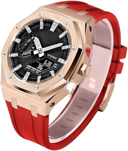 KCHSRKHXC 5th Gen Metal Watch Case+Rubber Band Mod Kit,For GM2100 Ga2100/GA2110 Stainless Steel Bezel Strap Modfication Men's Watch Modding Replacement Accessories Set KCHSRKHXC 5th Gen Metal Watch Case+Rubber Band Mod Kit,For GM2100 Ga2100/GA2110 Stainless Steel Bezel Strap Modfication Men's Watch Modding Replacement Accessories Set von KCHSRKHXC