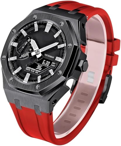 KCHSRKHXC 5th Gen Metal Watch Case+Rubber Band Mod Kit,For GM2100 Ga2100/GA2110 Stainless Steel Bezel Strap Modfication Men's Watch Modding Replacement Accessories Set KCHSRKHXC 5th Gen Metal Watch Case+Rubber Band Mod Kit,For GM2100 Ga2100/GA2110 Stainless Steel Bezel Strap Modfication Men's Watch Modding Replacement Accessories Set von KCHSRKHXC