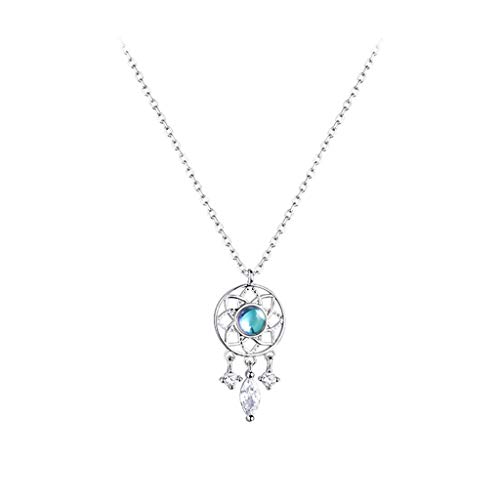 KCHSRKHXC Anhänger Halsketten Sstern Silber Silver Mondstein Halskette weibliche kreative Mode -Traum -Catcher -Schlangekettenkette für Frauen KCHSRKHXC Anhänger Halsketten Sstern Silber Silver Mondstein Halskette weibliche kreative Mode -Traum -Catcher -Schlangekettenkette für Frauen von KCHSRKHXC