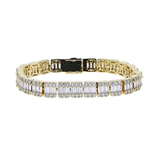 KCHSRKHXC Armbänder für Frauen Frauen Schmuck 16 cm 18 cm 20 cm 3 Größen Kubikzirkonia Cluster Tennis Platin plattiert 16 cm von KCHSRKHXC