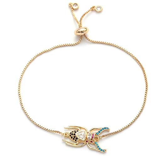 KCHSRKHXC Charme einzigartiger Mode Multi-Pave-Kubikzirkonia Verstellbare Kette, Männer und Frauenschmuck von KCHSRKHXC