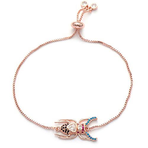 KCHSRKHXC Charme einzigartiger Mode Multi-Pave-Kubikzirkonia Verstellbare Kette, Männer und Frauenschmuck von KCHSRKHXC