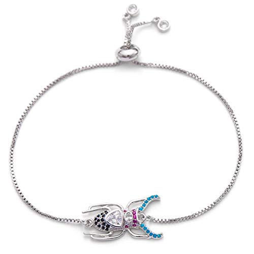 KCHSRKHXC Charme einzigartiger Mode Multi-Pave-Kubikzirkonia Verstellbare Kette, Männer und Frauenschmuck von KCHSRKHXC