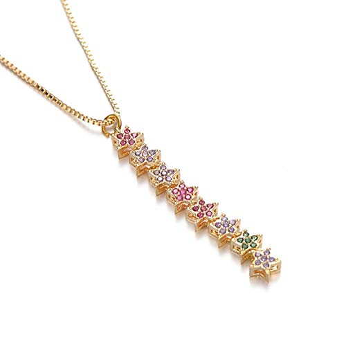 KCHSRKHXC Damen Lange Halskette Cumbic Zirkonia Star Hochzeit Party Schmuck KCHSRKHXC Damen Lange Halskette Cumbic Zirkonia Star Hochzeit Party Schmuck von KCHSRKHXC