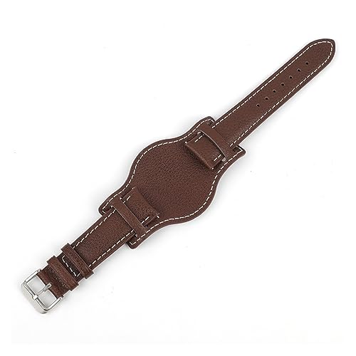 KCHSRKHXC Echtes Leder -Uhren -Gurtband 18 mm 20 mm 22mm Vintage Watchband mit Matte brauner Kaffeemaschuswaffen Armbänder für Männer Uhren von KCHSRKHXC