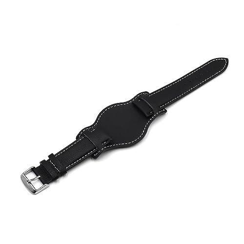 KCHSRKHXC Echtes Leder -Uhren -Gurtband 18 mm 20 mm 22mm Vintage Watchband mit Matte brauner Kaffeemaschuswaffen Armbänder für Männer Uhren von KCHSRKHXC