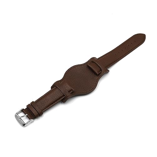 KCHSRKHXC Echtes Leder -Uhren -Gurtband 18 mm 20 mm 22mm Vintage Watchband mit Matte brauner Kaffeemaschuswaffen Armbänder für Männer Uhren von KCHSRKHXC