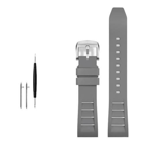 KCHSRKHXC FKM Fluor Gummi -Uhrband 20mm 21mm 22mm 24mm Uhren Band Sport Uhrengurt von KCHSRKHXC