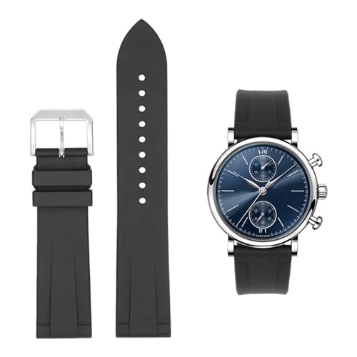 KCHSRKHXC FKM Fluor Gummi Uhrengurt für IWC Pilot Portofino Band für Le Petit Prince Armband Schnellfreisetzungsgurt 20mm 22 mm von KCHSRKHXC