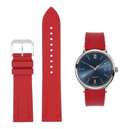 KCHSRKHXC FKM Fluor Gummi Uhrengurt für IWC Pilot Portofino Band für Le Petit Prince Armband Schnellfreisetzungsgurt 20mm 22 mm von KCHSRKHXC