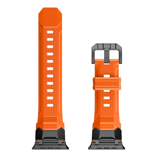 KCHSRKHXC FKM Watch Band ， für Band S10 46 mm 42 mm Ultra 49mm 45 mm 44 mm Fluororubber Uhrenwasige Waterfeste Gurt von KCHSRKHXC
