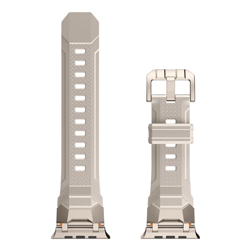 KCHSRKHXC FKM Watch Band ， für Band S10 46 mm 42 mm Ultra 49mm 45 mm 44 mm Fluororubber Uhrenwasige Waterfeste Gurt von KCHSRKHXC