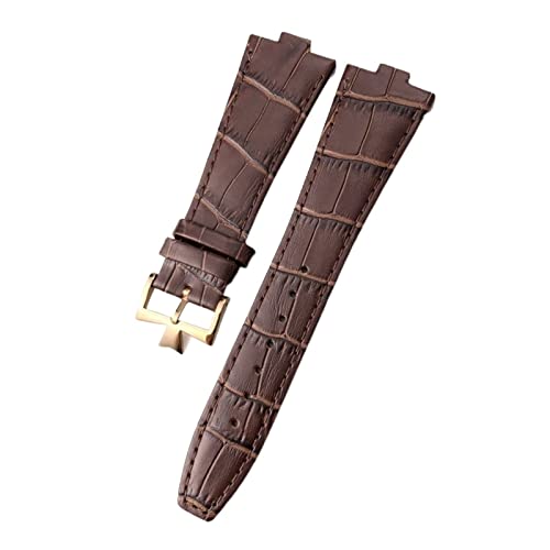 KCHSRKHXC For suitable for Vacheron Constantin Overseas Black Blue Brown Bamboo Grain Watch Bands 25mm Leather Convex Interface Watch Strap von KCHSRKHXC