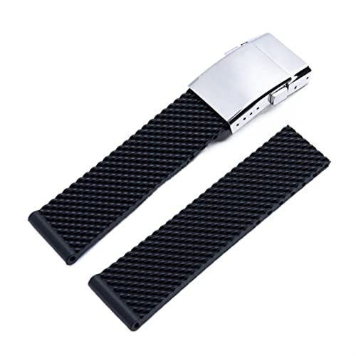 KCHSRKHXC Für Breitling -Gurt weiches Silikon -Gummi -Uhren -Band 22mm 24 -mm -Uhrband -Armband für Navitimer/Avenger/Superocean von KCHSRKHXC