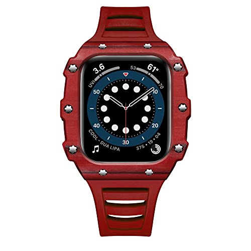 KCHSRKHXC Für Case Luxury Metal Gurt Modification Kit Set 38 40 41 42 44 45mm Uhrenbandkompatibel mit iWatch 7 6 5 4 3 2 SE von KCHSRKHXC