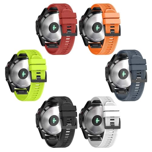 KCHSRKHXC Für Fenix 5x Band 26 mm Breite weicher Silikon Uhrengurt für Fenix 6x/Fenix 7x/Fenix 5x Plus/Fenix 6x Pro/Fenix 3/Fenix 3 Stunden von KCHSRKHXC
