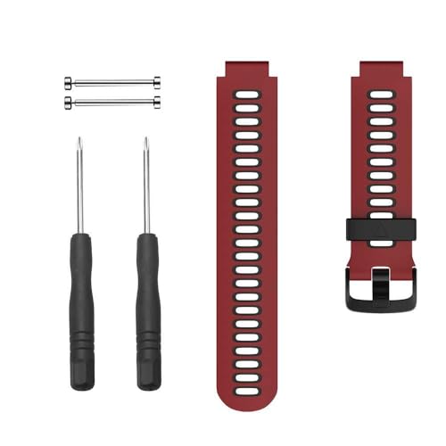 KCHSRKHXC Für Forerunner 230 Watch Bands Black Buckle Sport Silicon Watch -Gurt -Austausch für Forerunner 230/220/235/620/630/735XT und Annäherung an S20/S6/S6 Smart Watch Band von KCHSRKHXC