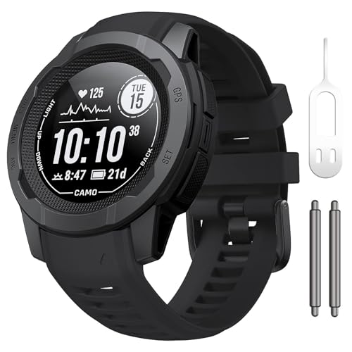 KCHSRKHXC Für den Instinkt 2 Watchband Instinct 2 Solar -Armband 22mm weiches Silikon Ersatz -Uhrengurt kompatibel mit Instinkt 2 Solartaktik (Orange) von KCHSRKHXC