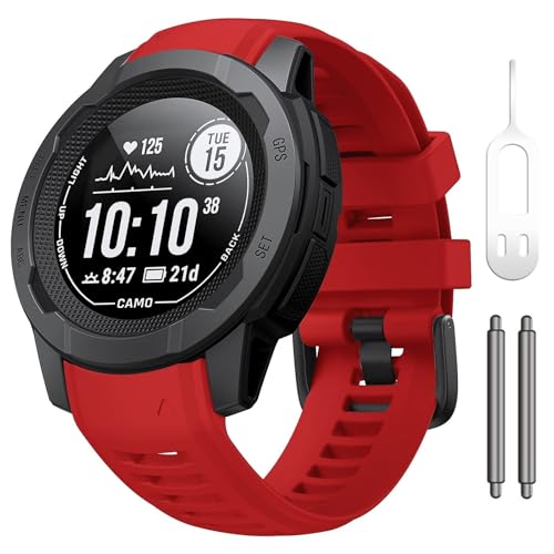 KCHSRKHXC Für den Instinkt 2 Watchband Instinct 2 Solar -Armband 22mm weiches Silikon Ersatz -Uhrengurt kompatibel mit Instinkt 2 Solartaktik (Orange) von KCHSRKHXC