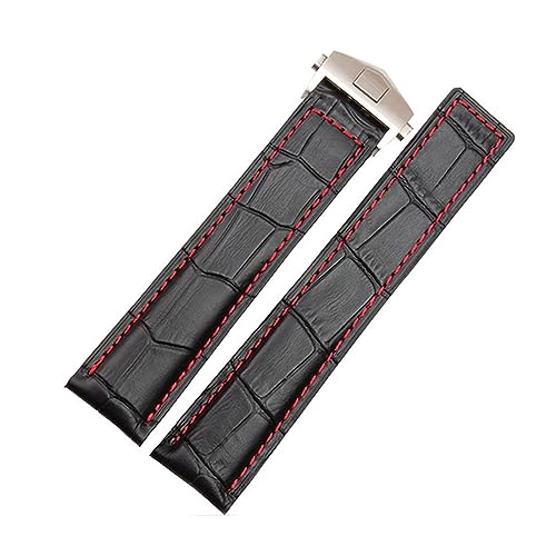 KCHSRKHXC Genuine Leather Bracelet 19mm 20mm 22m for Watchband Men Wristwatches Band Accessories Fold Buckle Leather Watch Strap (Color : Brown no Buckle, Size : 22mm) von KCHSRKHXC