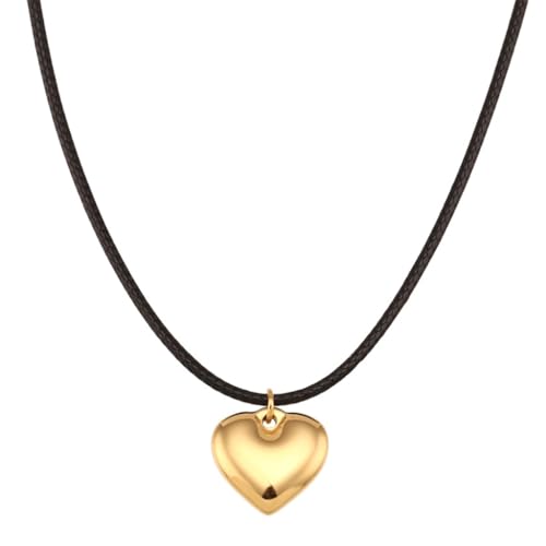 KCHSRKHXC Halskettenherz Anhänger Liebe Halskette Stahlhalle Schmuckparty von KCHSRKHXC