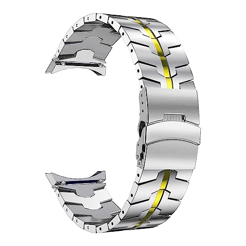 KCHSRKHXC Keine Lücken Edelstahlgurt kompatibel mit Uhr 5 Pro 44mm 40 mm Klassiker 4 46 mm 42 mm Band Metallgurte Armband Uhrenbandbänder von KCHSRKHXC