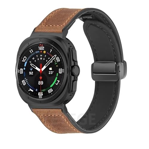 KCHSRKHXC Leather Silicone Bracelet for Galaxy Watch Ultra 47mm Magnetic Band Sports Strap for Watch ULTRA7 47mm NO Gaps Watchbands von KCHSRKHXC
