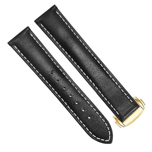 KCHSRKHXC Leder Uhrband für Omega 300/150 schwarzer brauner Uhrengurt Klappschnalle Accessoires Handgelenk Handgelenk von KCHSRKHXC