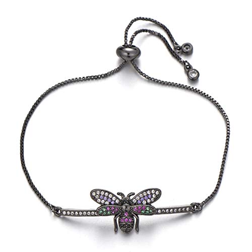 KCHSRKHXC Luxus Multi-Mikro-Pavé Kubikzirkonia Biene Charme Kette Link Marke Ladies Juwely Geschenk von KCHSRKHXC